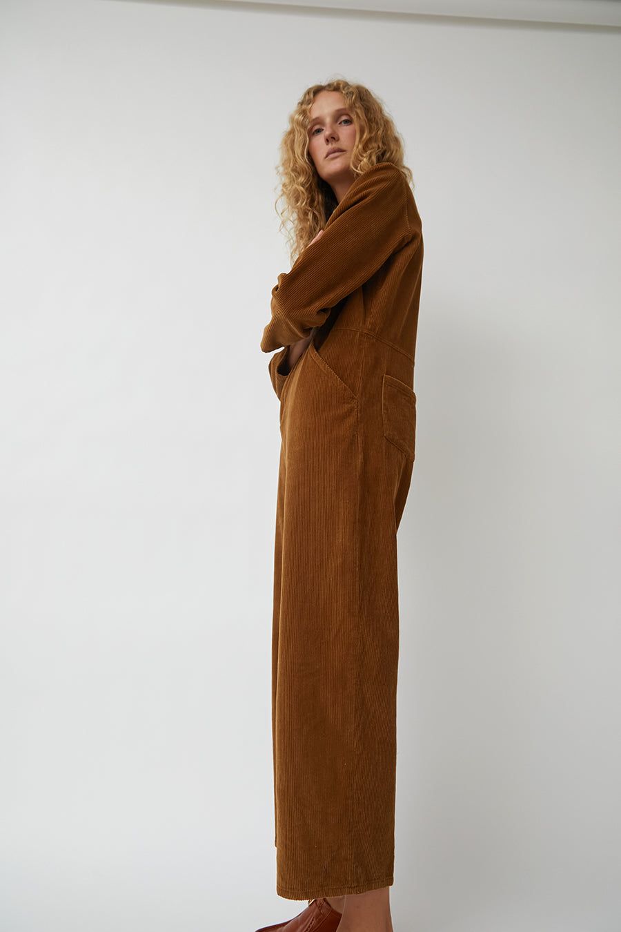 No.6 Marlon Jumpsuit in Tan Corduroy sold by No. 6 product image thumbnail 4