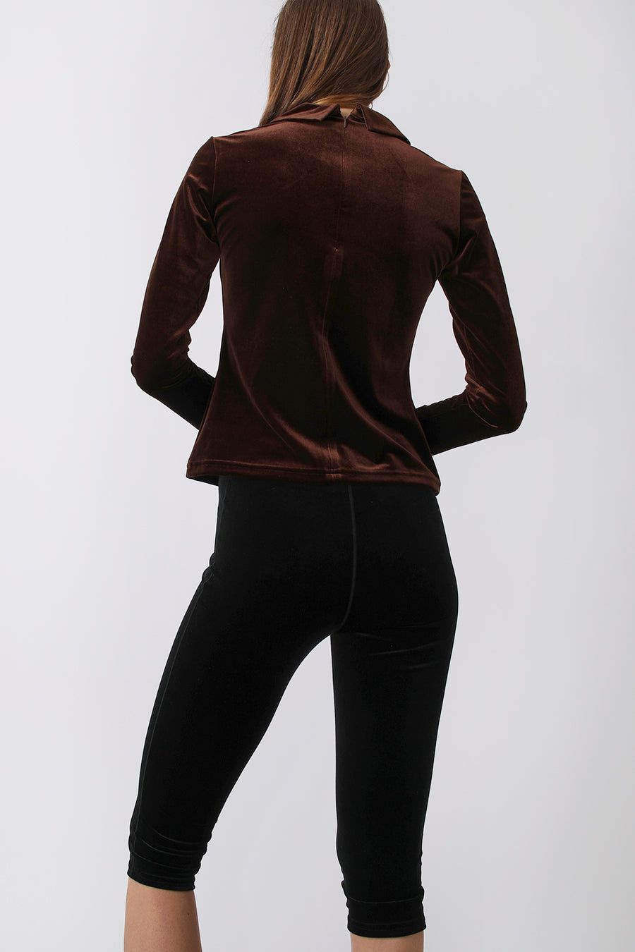 Simone Wild Velvet Long Short in Black sold by No. 6 product image thumbnail 4