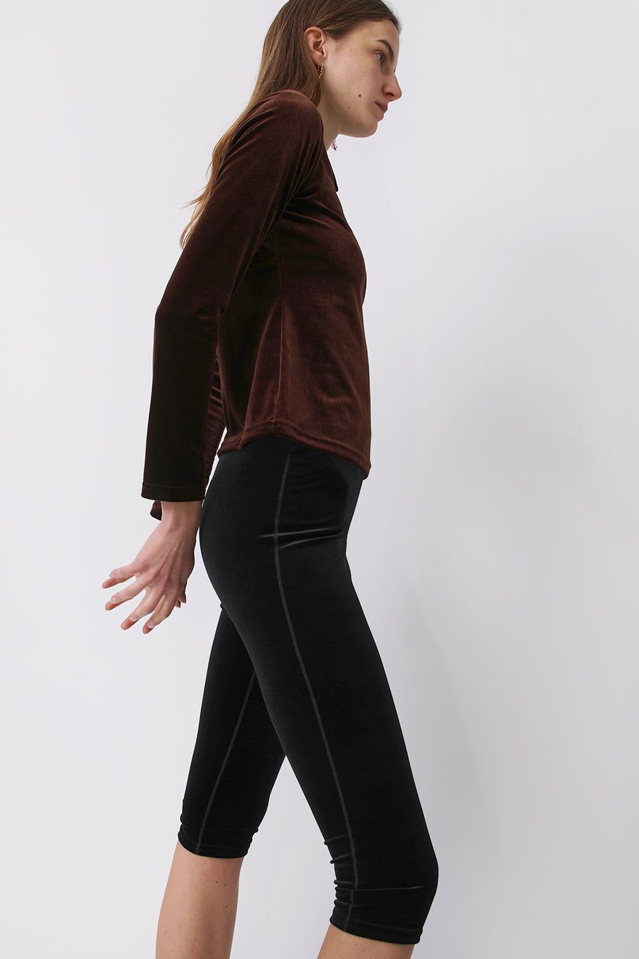 Simone Wild Velvet Long Short in Black sold by No. 6 product image thumbnail 3