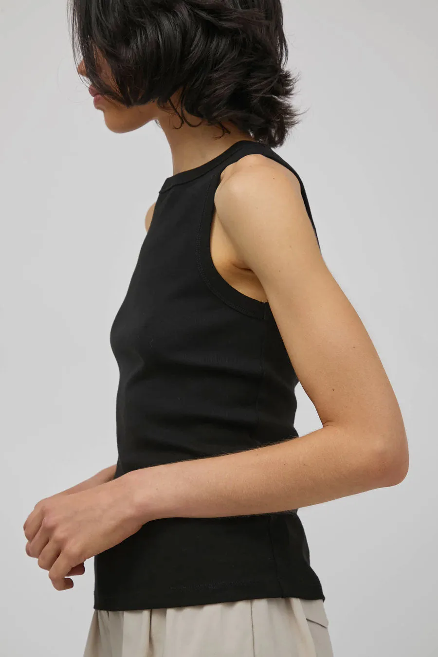 St. Agni Organic Cotton Bateau Tank in Jet Black sold by No. 6 product image thumbnail 4