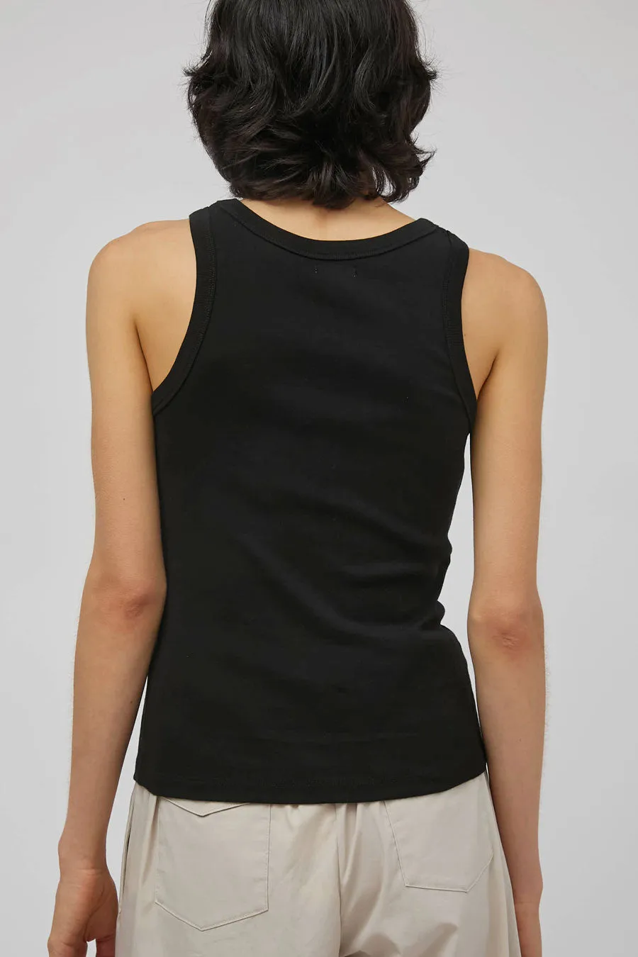 St. Agni Organic Cotton Bateau Tank in Jet Black sold by No. 6 product image thumbnail 5