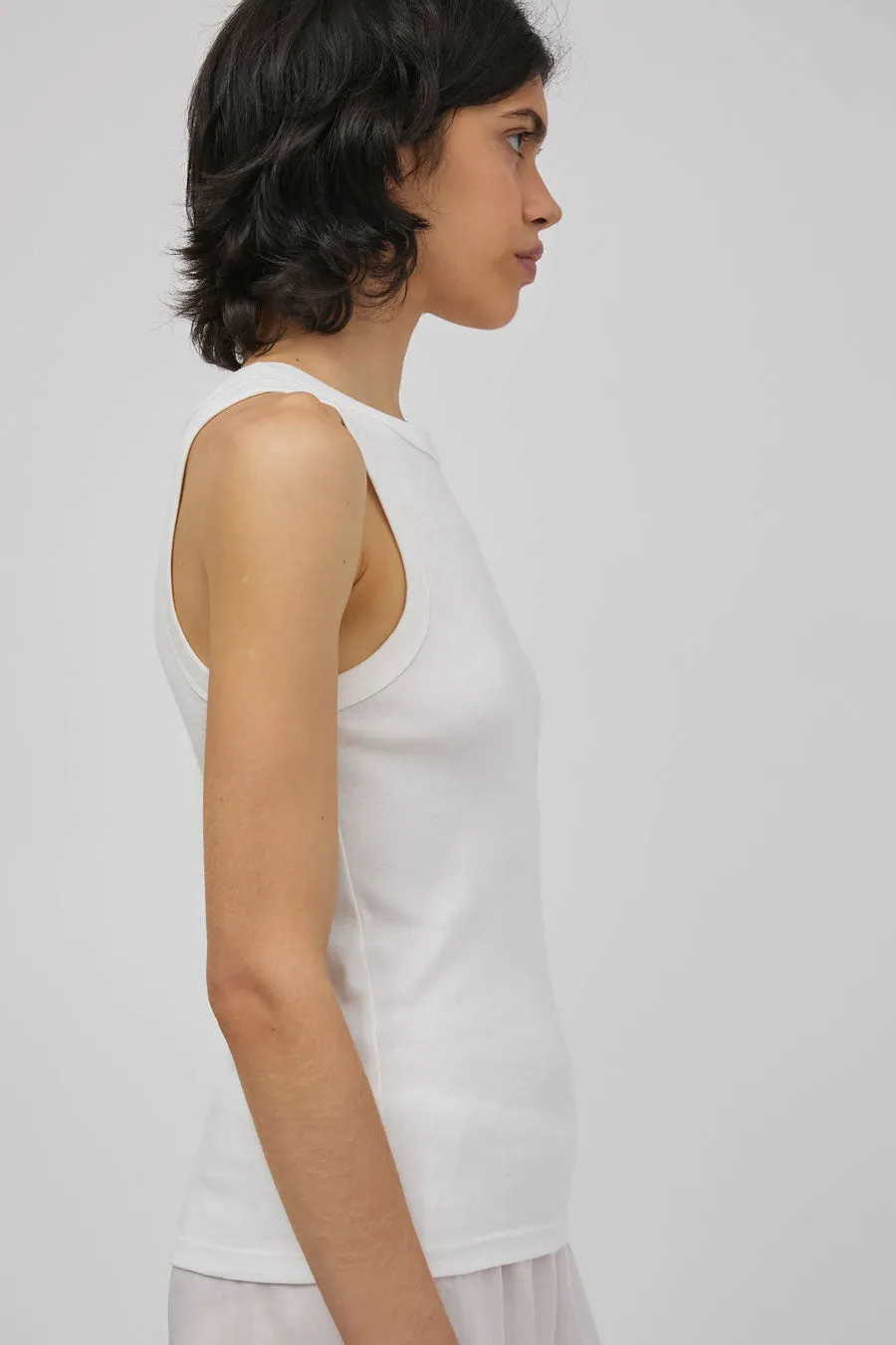St. Agni Organic Cotton Bateau Tank in White sold by No. 6 product image thumbnail 2