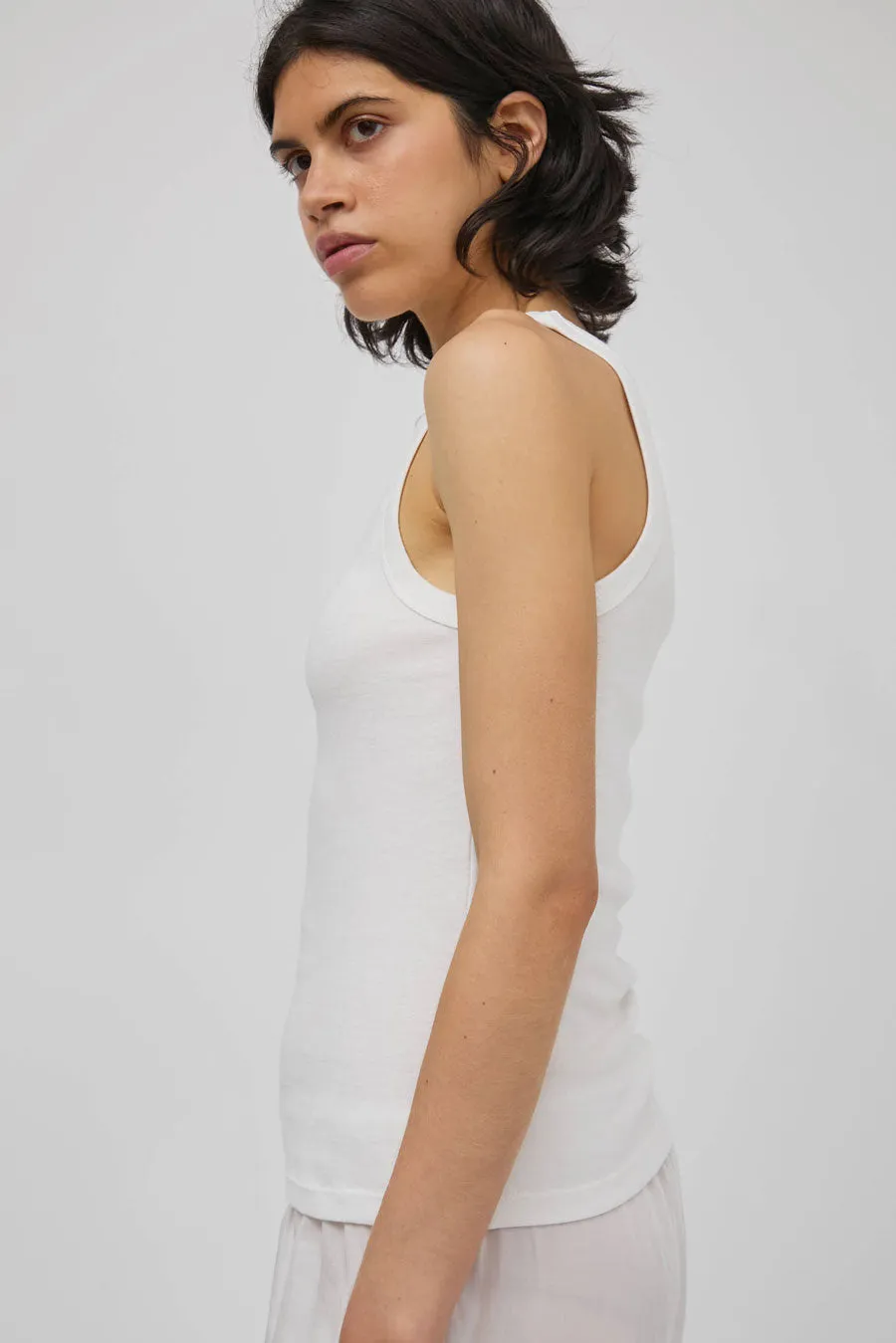 St. Agni Organic Cotton Bateau Tank in White sold by No. 6 product image thumbnail 4