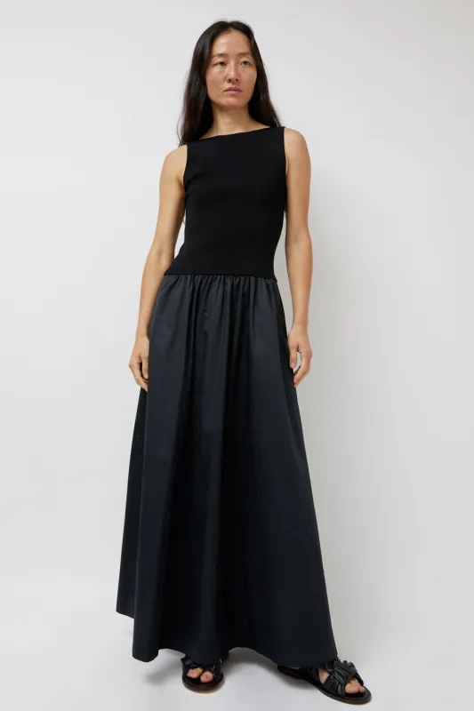 St. Agni Bateau Cut Out Dress in Black sold by No. 6