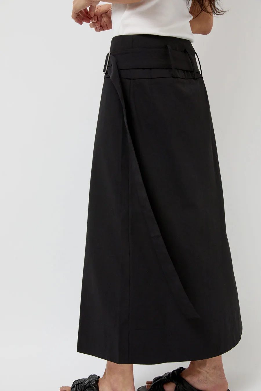 St. Agni Utility Wrap Skirt in Black sold by No. 6 product image thumbnail 5