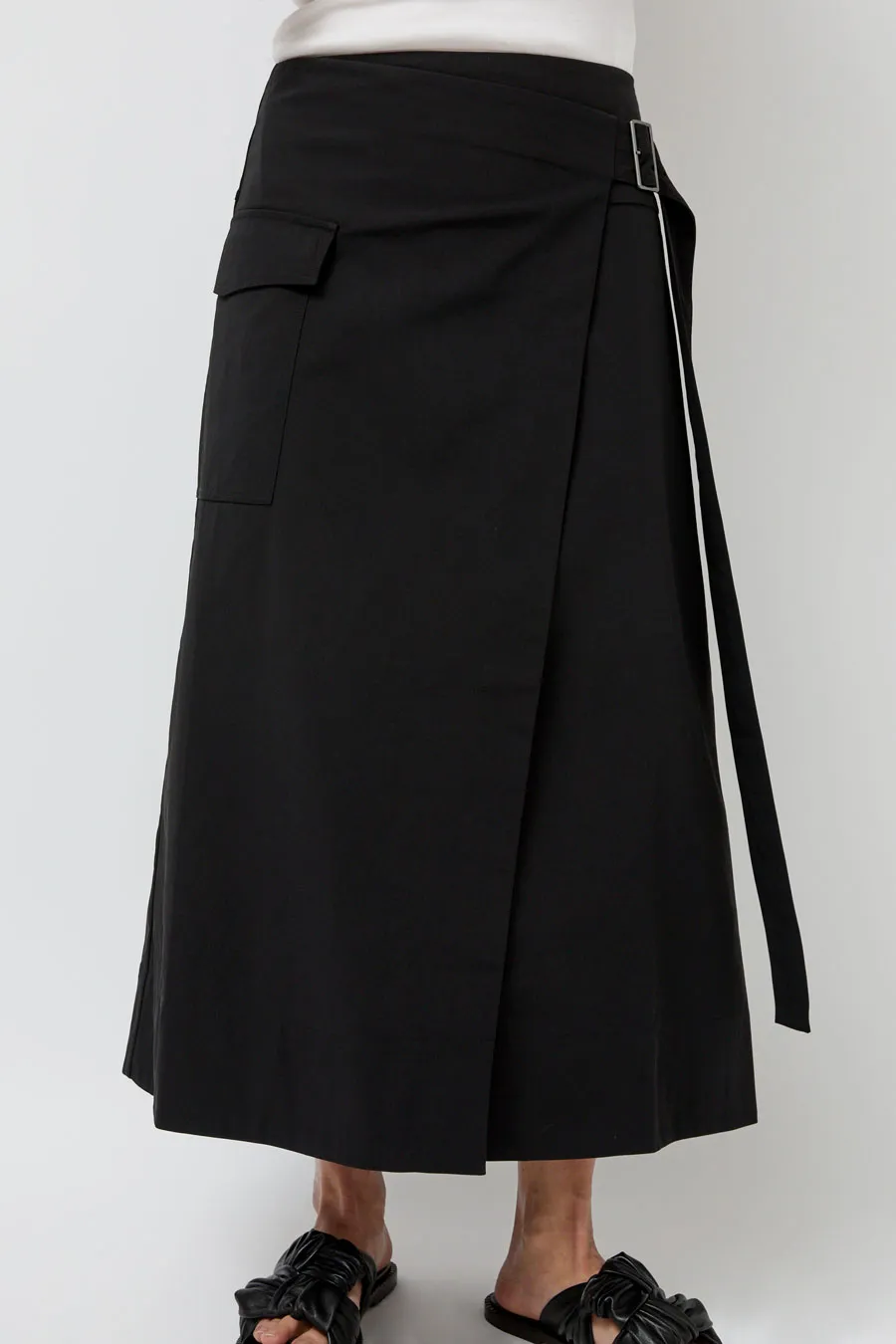 St. Agni Utility Wrap Skirt in Black sold by No. 6 product image thumbnail 3