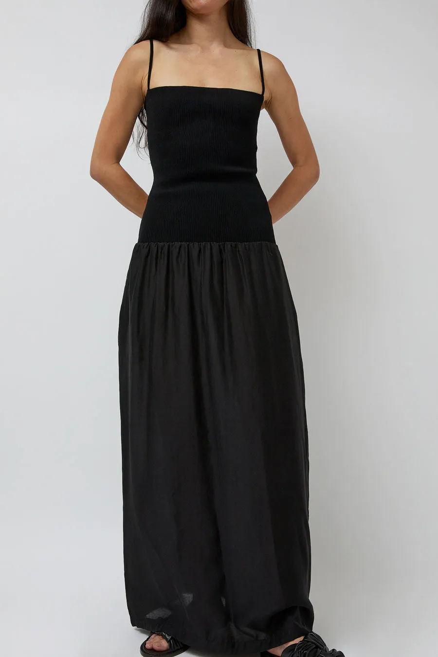 Amomento Silky Knit Maxi Dress in Black sold by No. 6 product image thumbnail 3