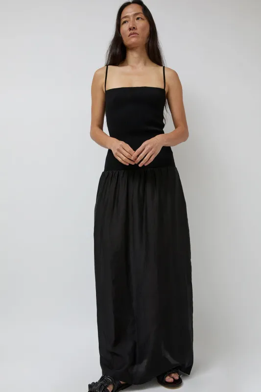 Amomento Silky Knit Maxi Dress in Black sold by No. 6