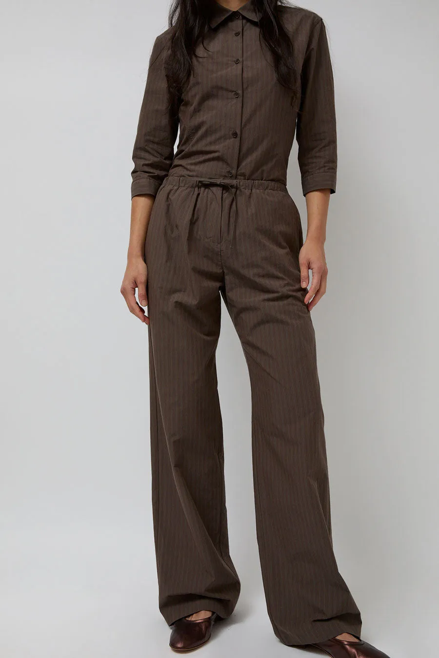 Amomento Stripe Banding Pants in Brown sold by No. 6 product image thumbnail 4