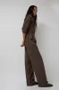 Amomento Stripe Banding Pants in Brown sold by No. 6