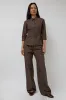 Amomento Stripe Banding Pants in Brown sold by No. 6