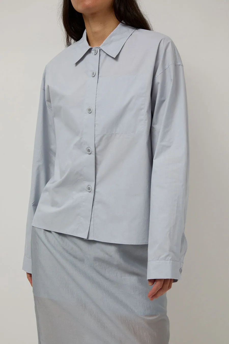 Amomento Reverse Pocket Shirt in Blue sold by No. 6