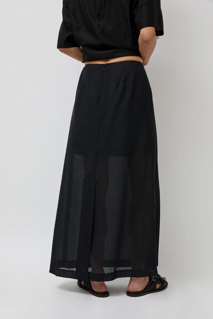 Amomento Sheer Maxi Long Skirt in Black sold by No. 6 product image thumbnail 5