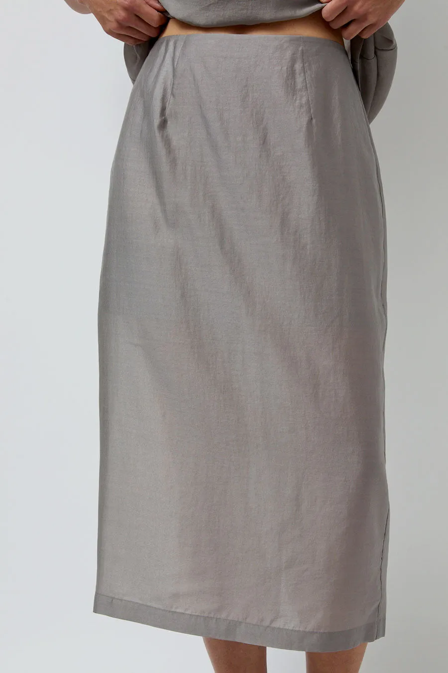 Amomento Silky Midi Skirt in Grey sold by No. 6 product image thumbnail 2