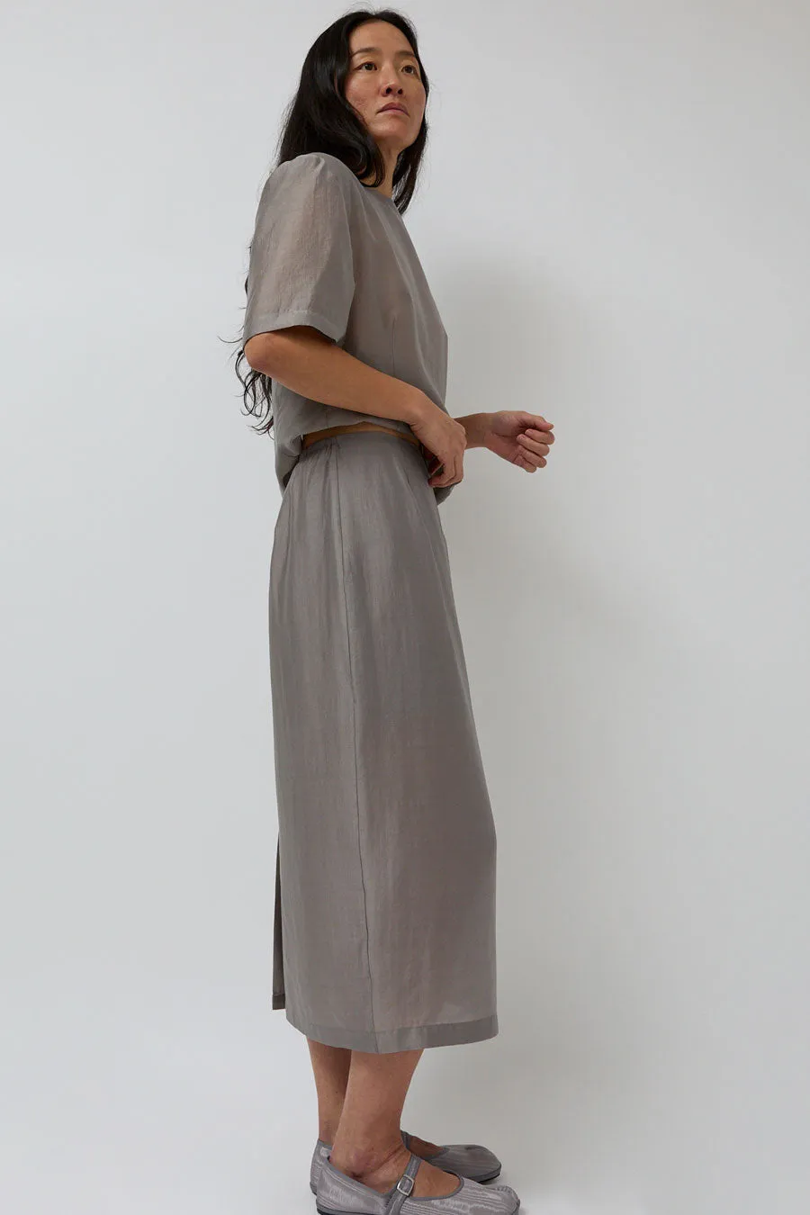 Amomento Silky Midi Skirt in Grey sold by No. 6 product image thumbnail 5