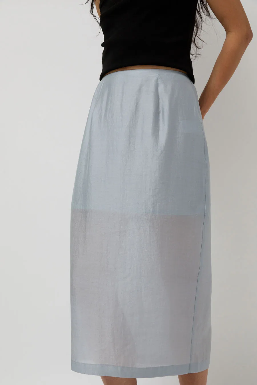 Amomento Silky Midi Skirt in Blue sold by No. 6 product image thumbnail 3