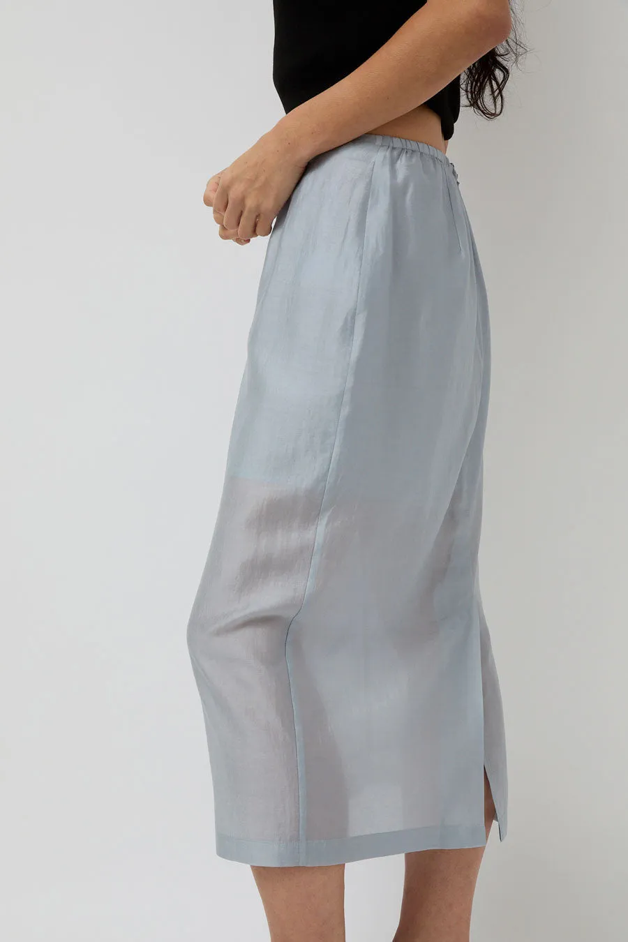 Amomento Silky Midi Skirt in Blue sold by No. 6 product image thumbnail 4