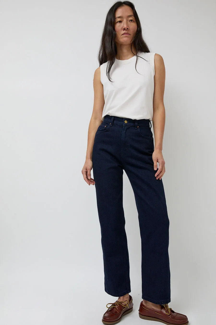 B Sides Plein High Straight in Indigo Rinse sold by No. 6