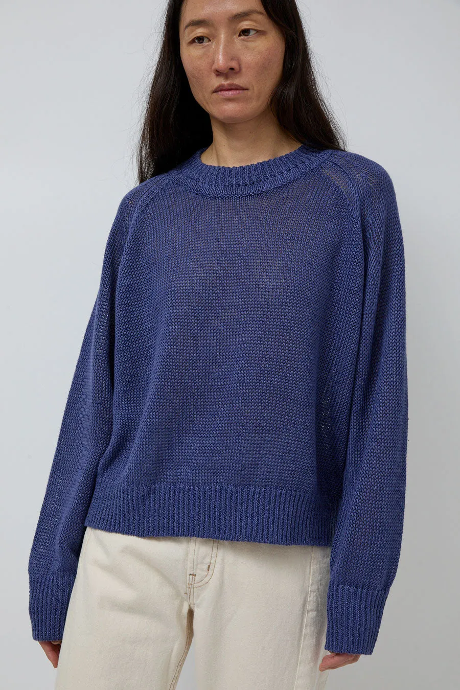 B Sides Lind Knit Crew in Marine sold by No. 6