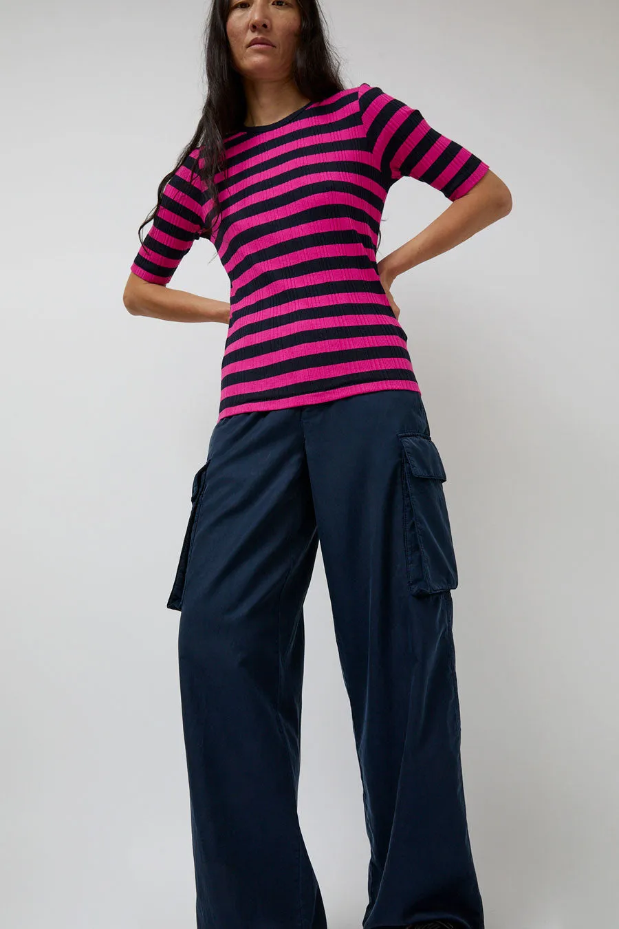 YMC Charlotte Short Sleeve Top in Pink and Navy sold by No. 6 product image thumbnail 5