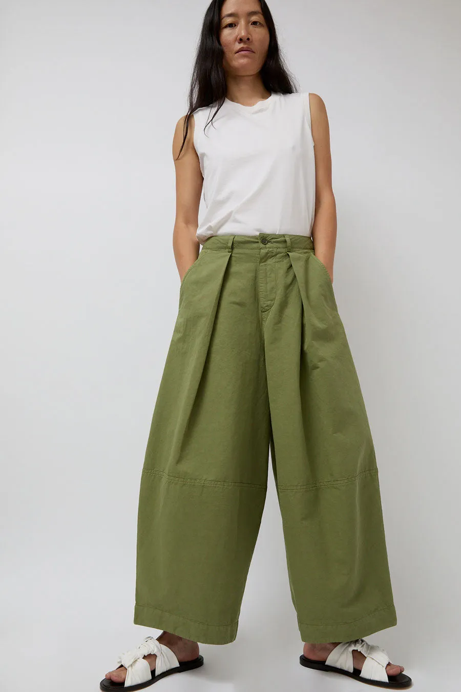 YMC Deadbeat Trouser in Green sold by No. 6