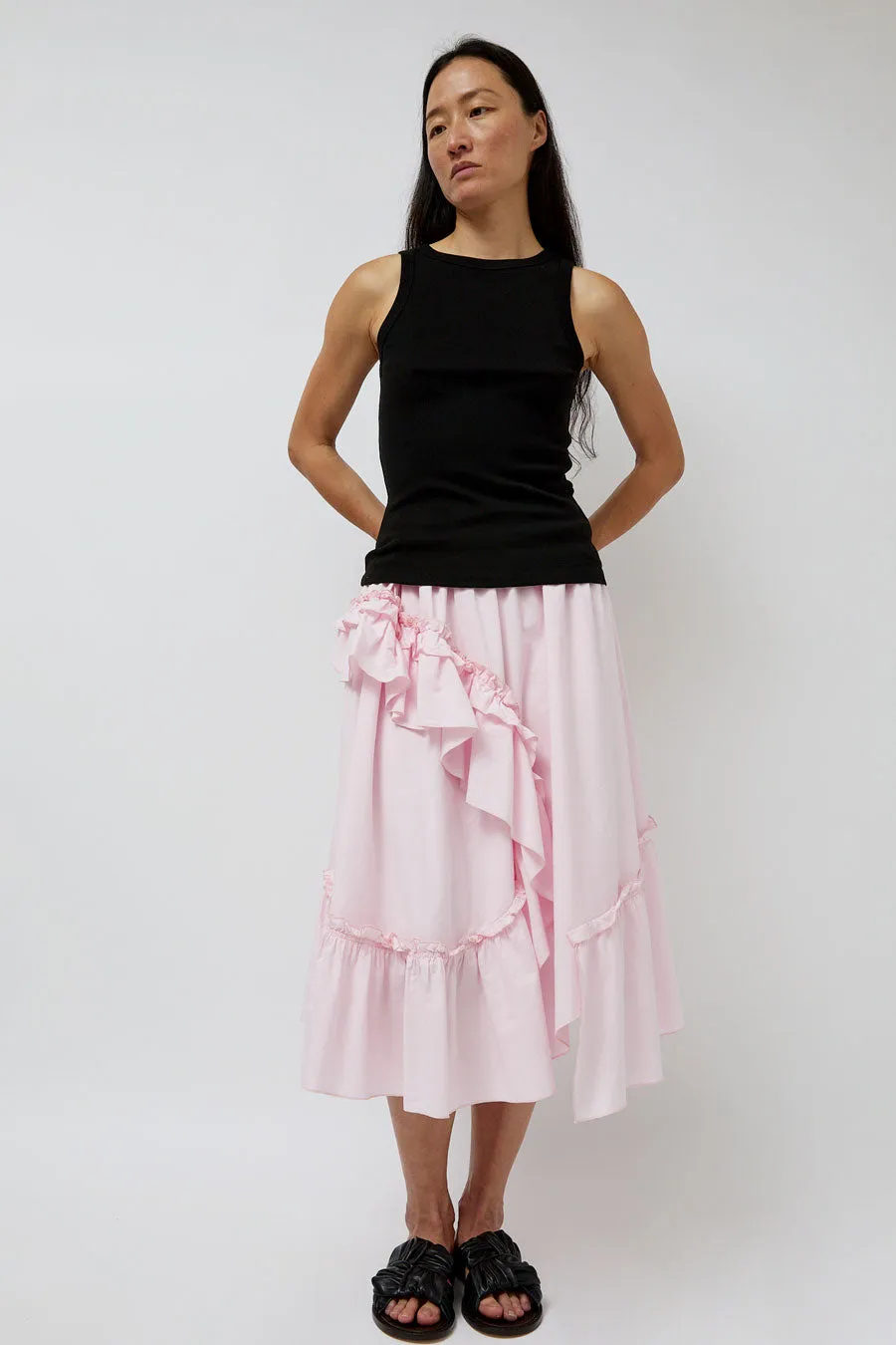 YMC Draped Skirt in Light Pink sold by No. 6