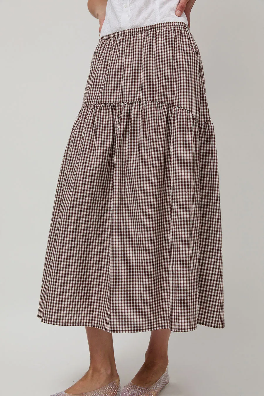 A Bronze Age Field Skirt in Brown Gingham sold by No. 6 product image thumbnail 4