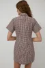 A Bronze Age Sloan Dress in Brown Gingham sold by No. 6