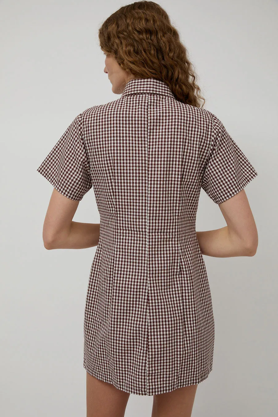 A Bronze Age Sloan Dress in Brown Gingham sold by No. 6 product image thumbnail 5