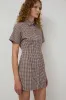 A Bronze Age Sloan Dress in Brown Gingham sold by No. 6