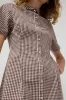 A Bronze Age Sloan Dress in Brown Gingham sold by No. 6