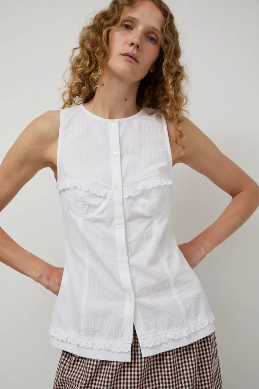 A Bronze Age Tomorrow Top in White sold by No. 6