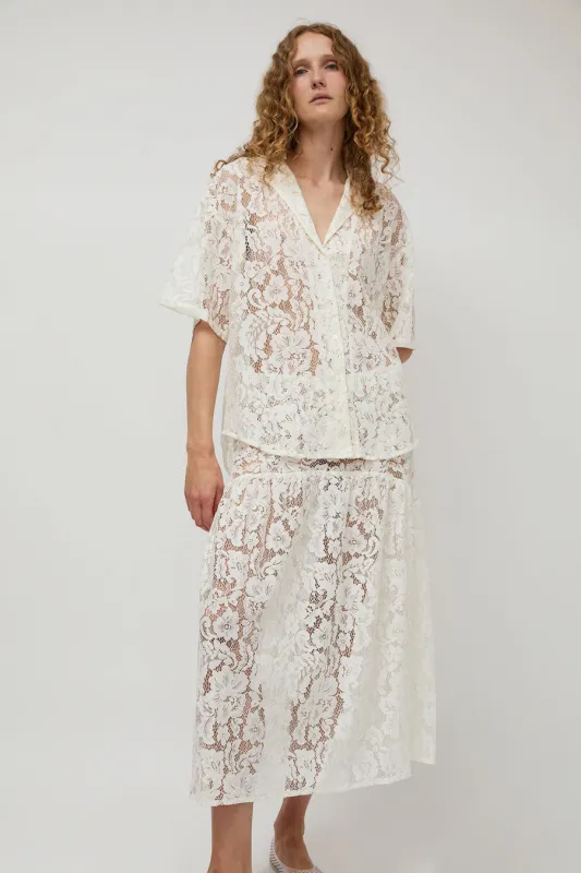 A Bronze Age Field Skirt in Ivory Lace made by A Bronze Age