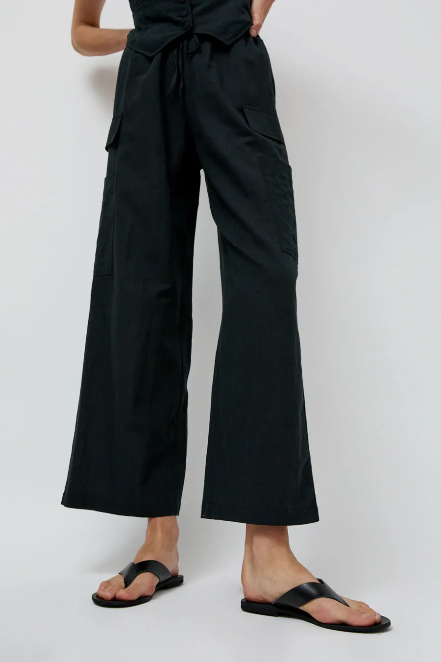 Maria Farro Mila Flip Flops in Black sold by No. 6