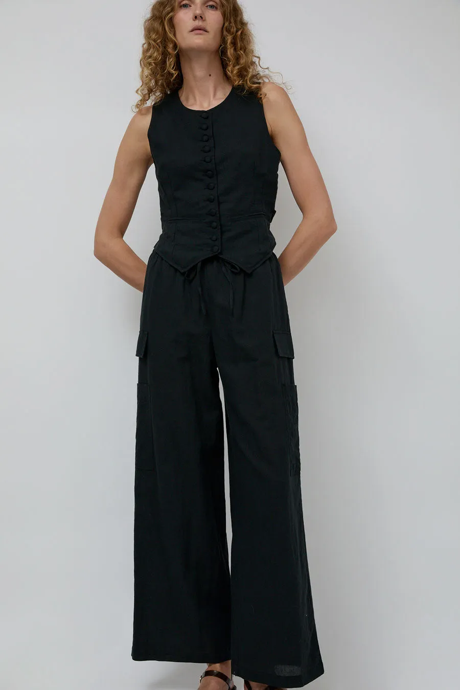 Ciao Lucia Marceau Pant in Black sold by No. 6