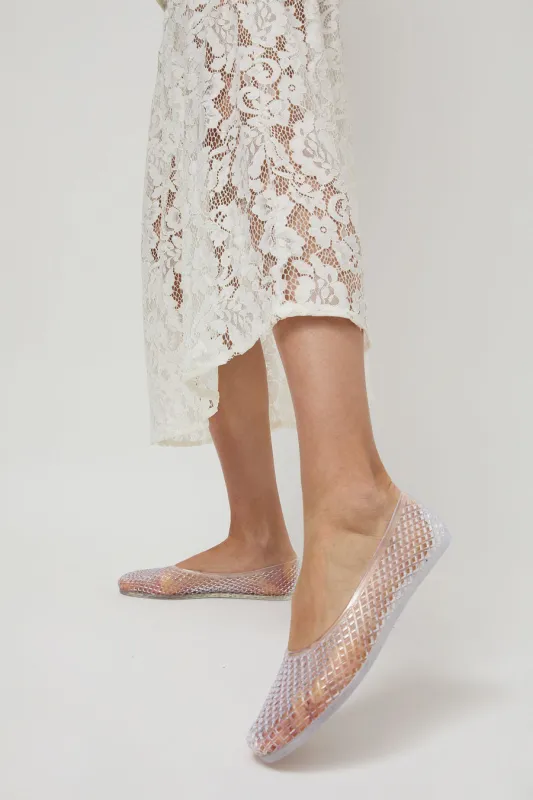 Ancient Greek Sandals Iro Flats in Clear sold by No. 6