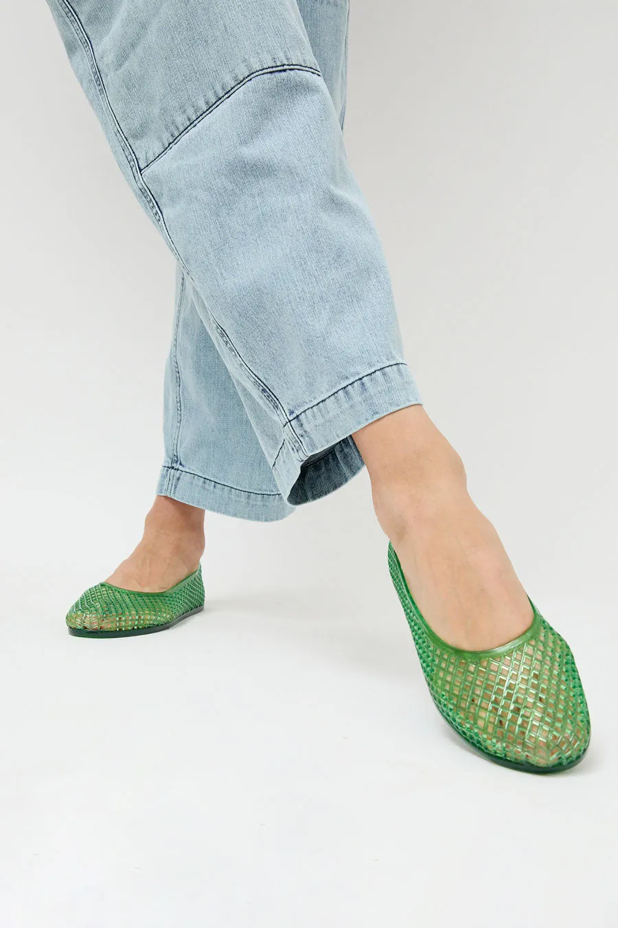 Ancient Greek Sandals Iro Flats in Green sold by No. 6 product image thumbnail 5