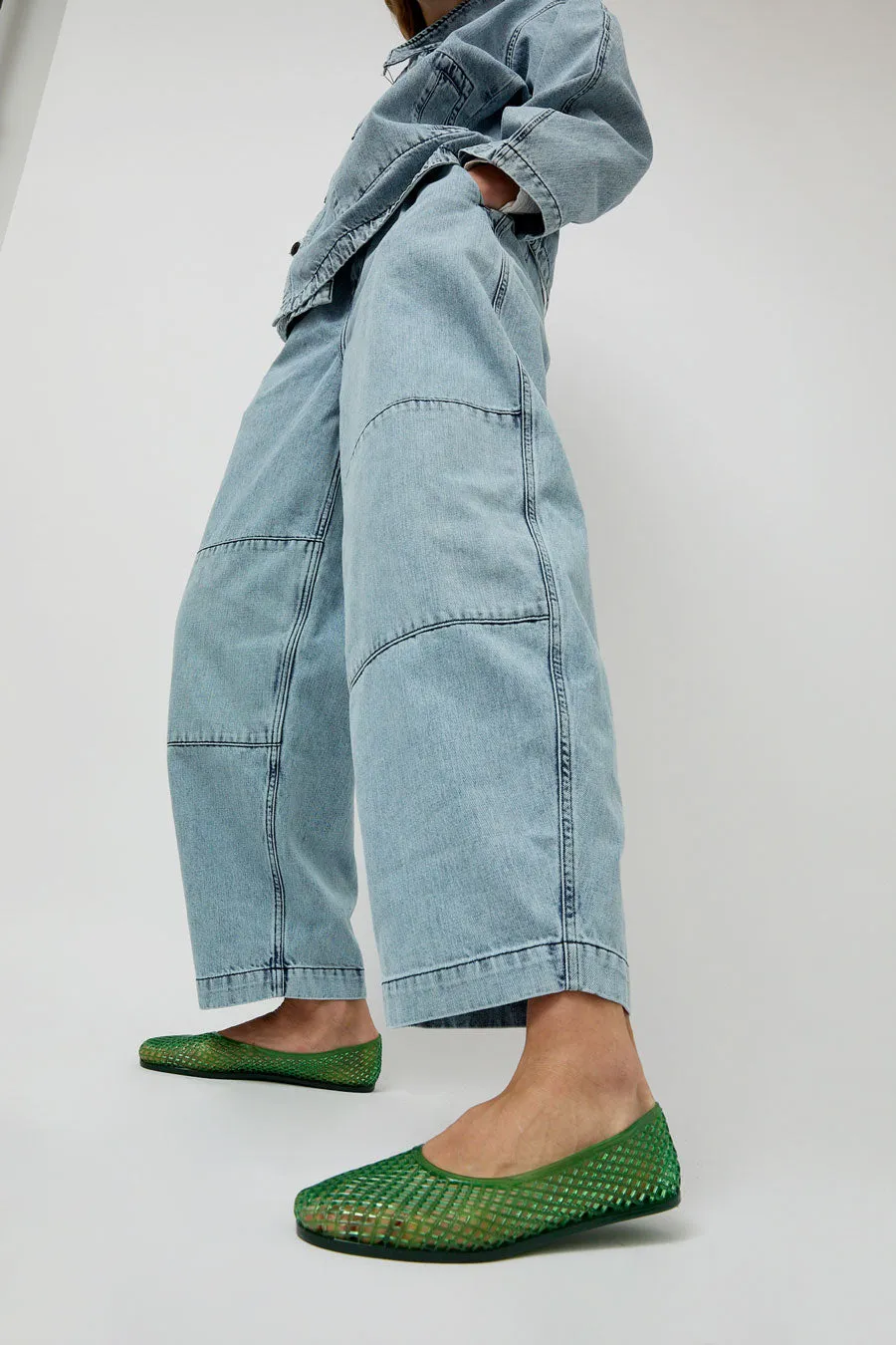 Ancient Greek Sandals Iro Flats in Green sold by No. 6 product image thumbnail 3