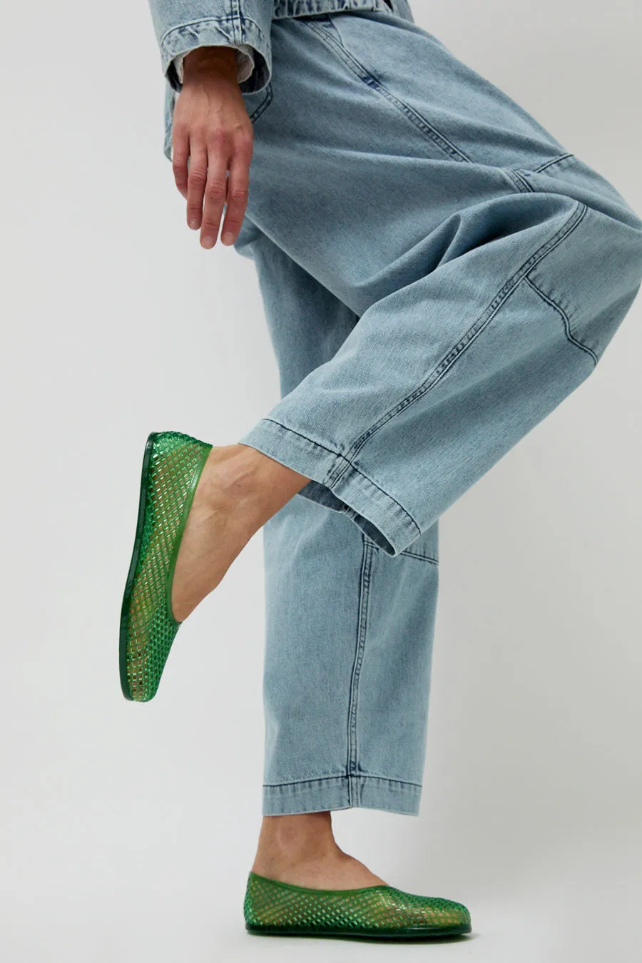 Ancient Greek Sandals Iro Flats in Green sold by No. 6