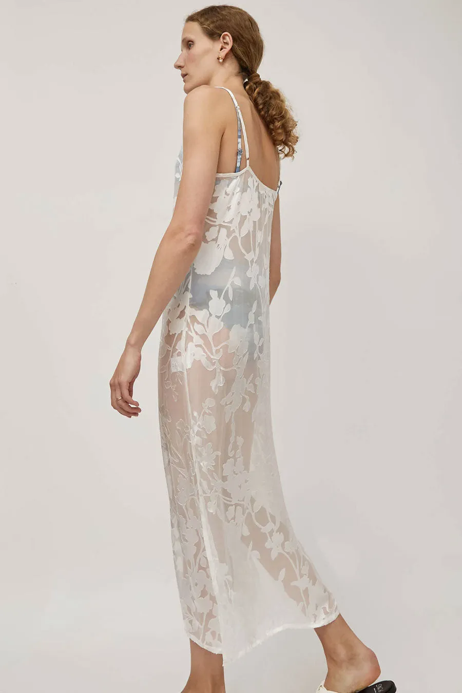 Hakea Sheer Slip Dress in White Leaf sold by No. 6 product image thumbnail 4