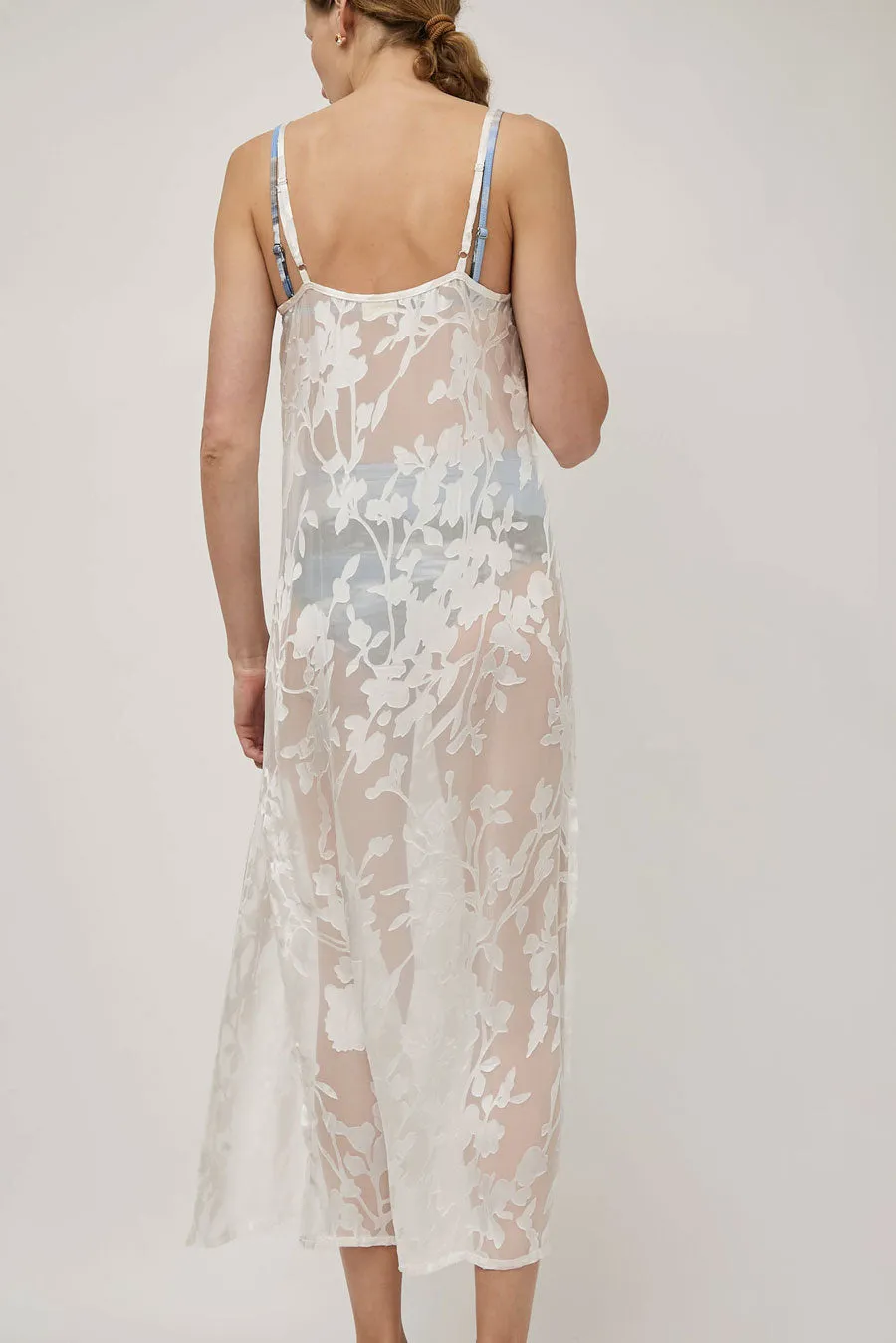 Hakea Sheer Slip Dress in White Leaf sold by No. 6 product image thumbnail 5