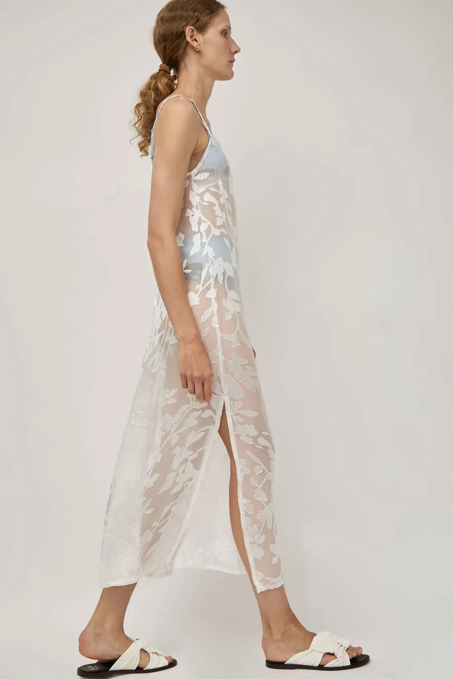 Hakea Sheer Slip Dress in White Leaf sold by No. 6 product image thumbnail 2
