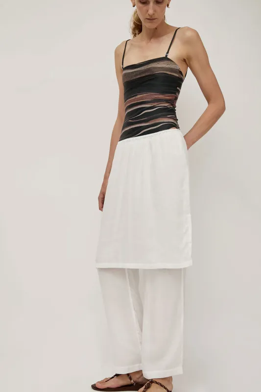 Hakea Shay Skirt Pant in White sold by No. 6