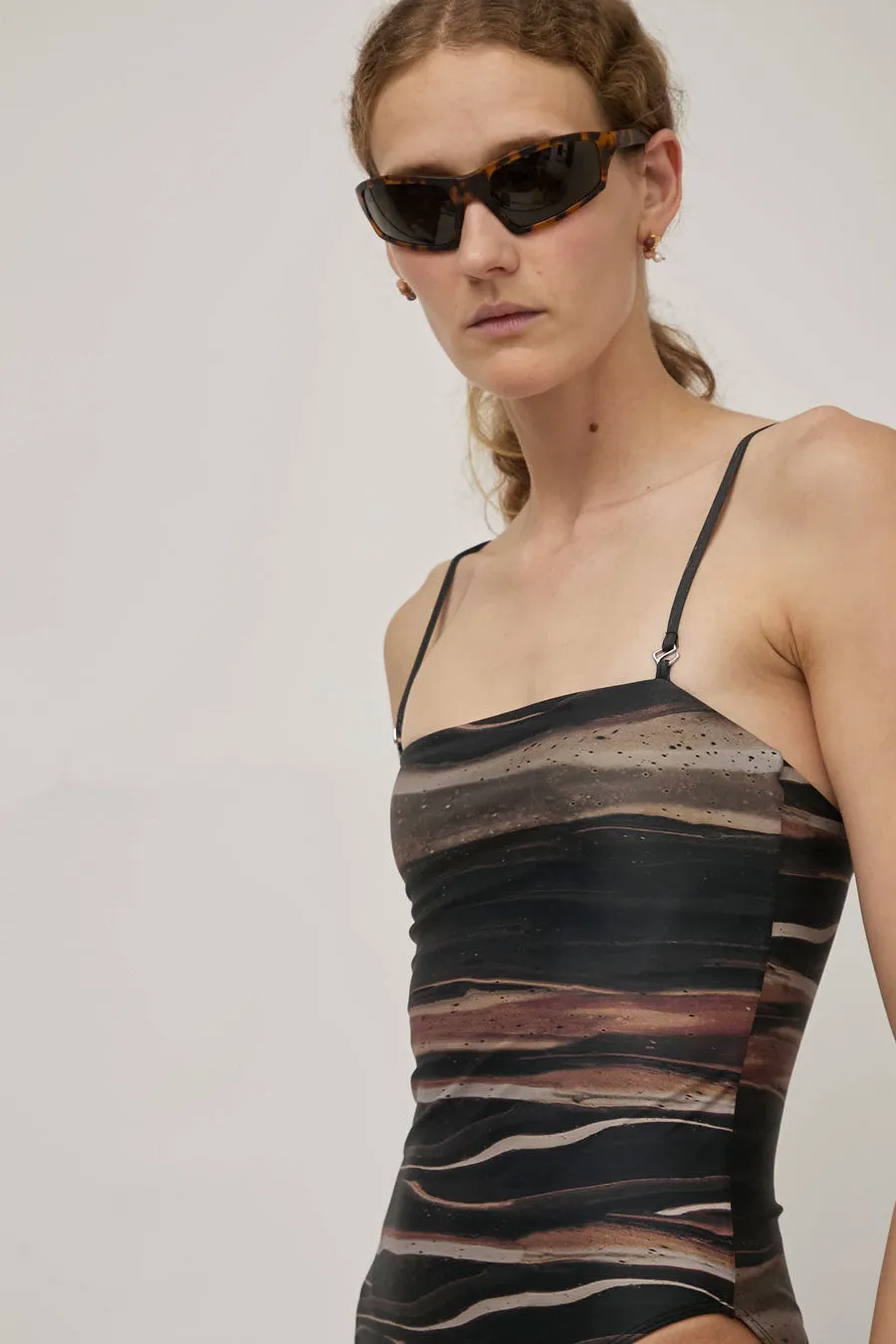 Hakea Straight Mallot One Piece in Wood Grain Print sold by No. 6 product image thumbnail 5