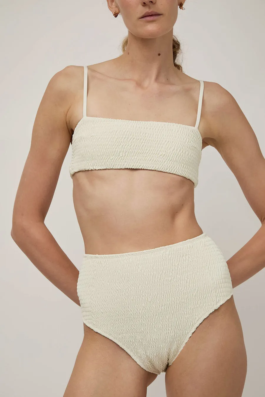 Hakea Jardin Bandeau Top in Cream Shirred sold by No. 6 product image thumbnail 5