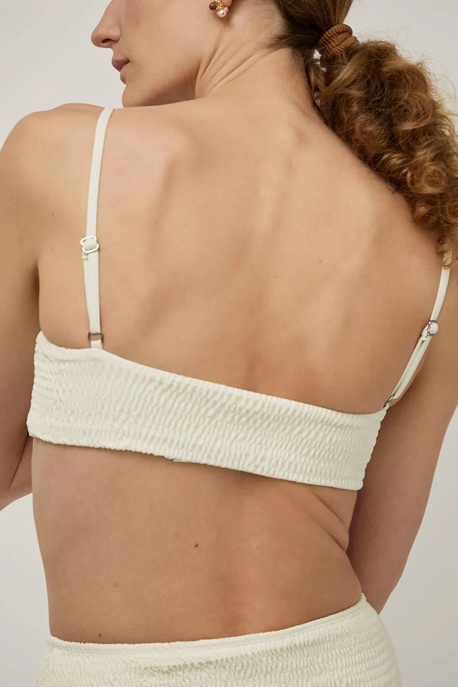 Hakea Jardin Bandeau Top in Cream Shirred sold by No. 6 product image thumbnail 4