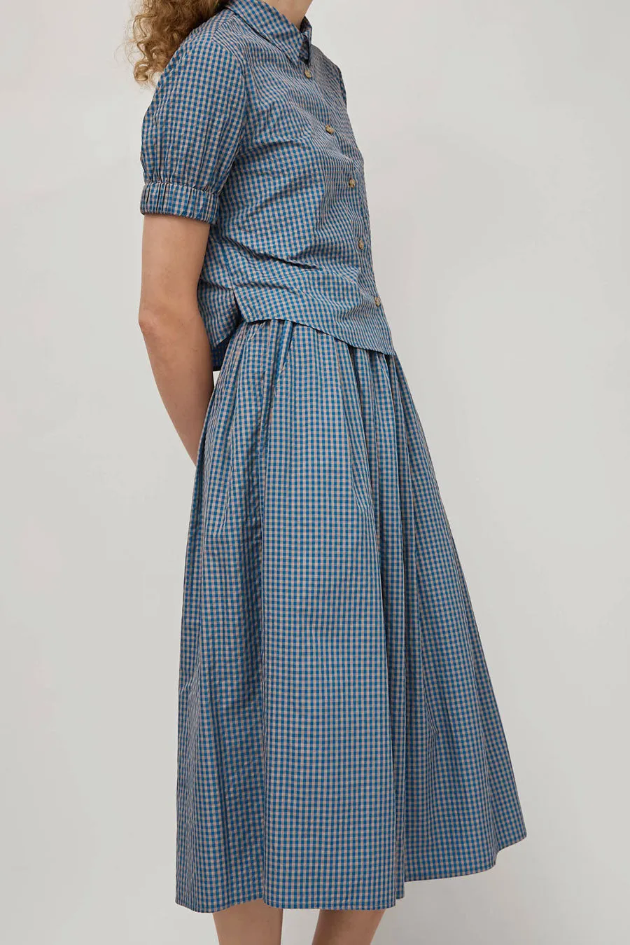 No.6 Mel Skirt in Blue Gingham sold by No. 6 product image thumbnail 5