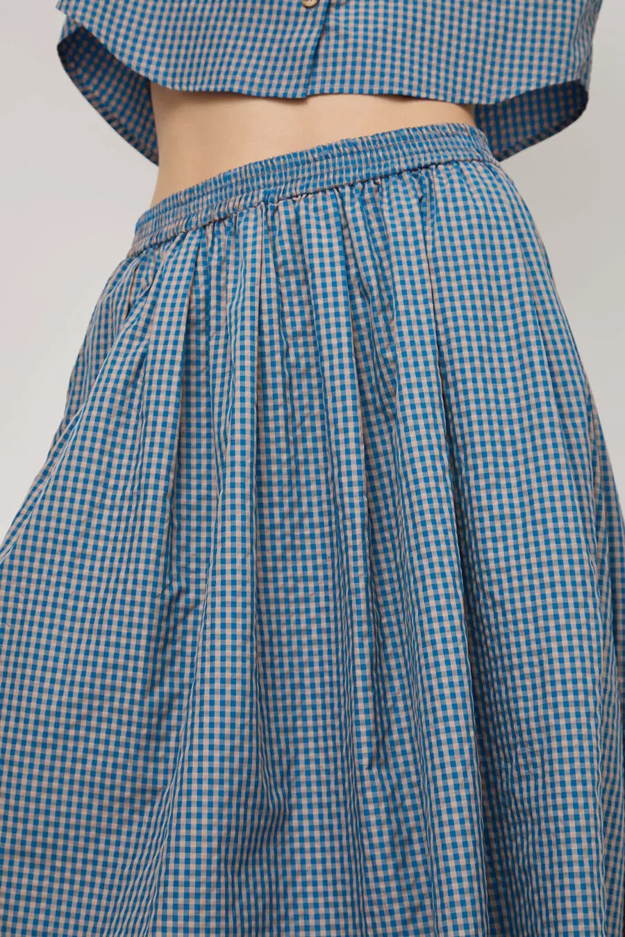 No.6 Mel Skirt in Blue Gingham sold by No. 6 product image thumbnail 3