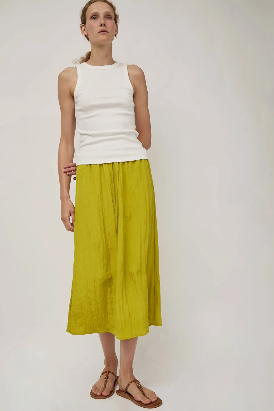 No.6 Inez Skirt in Chartreuse sold by No. 6