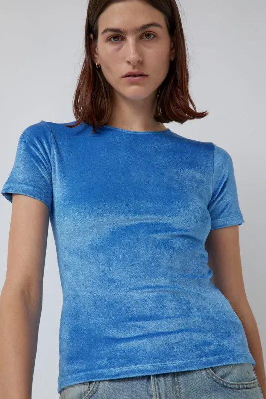 Baserange Omo Tee Shirt in Zinn Blue made by Baserange
